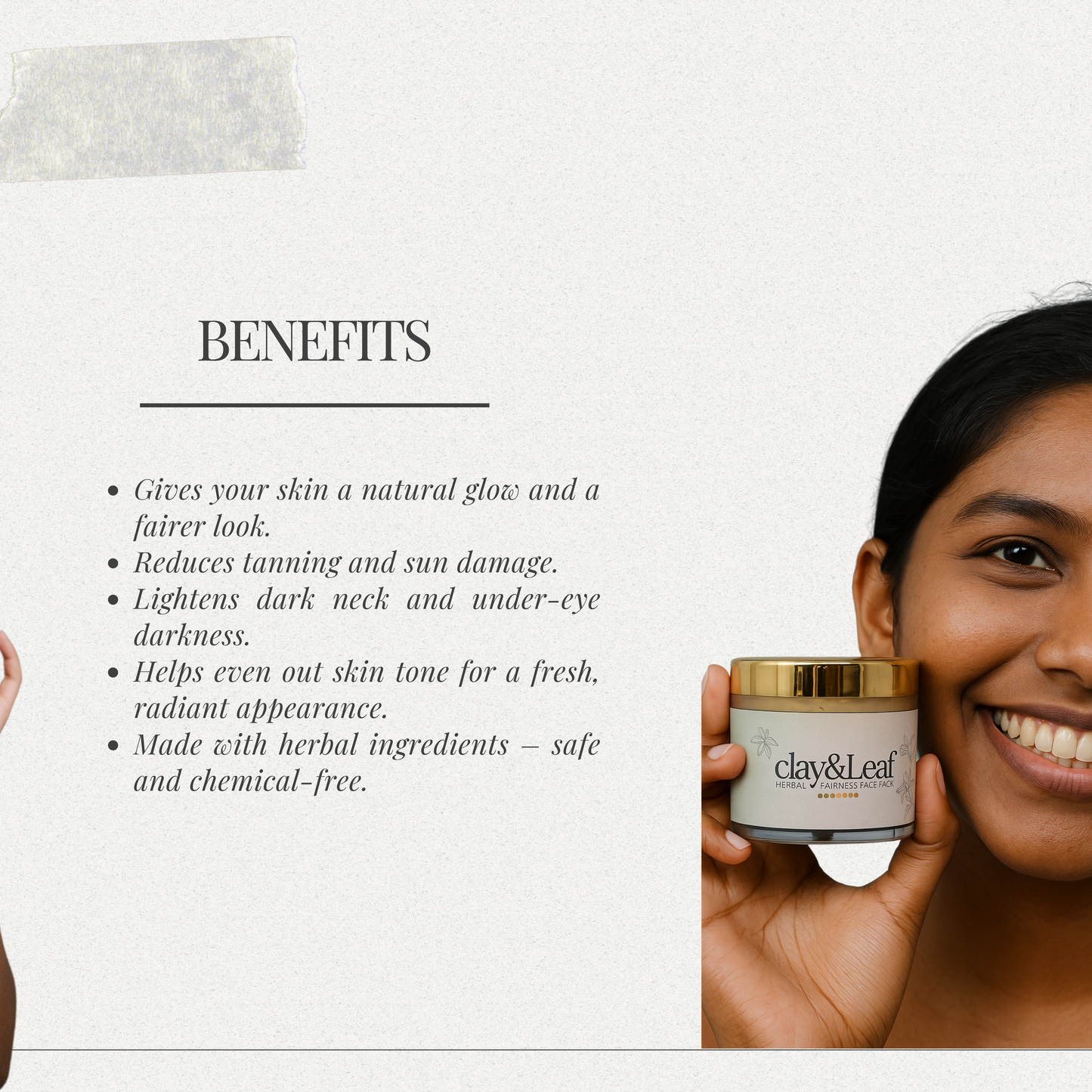 Clay & Leaf Herbal Fairness Facepack