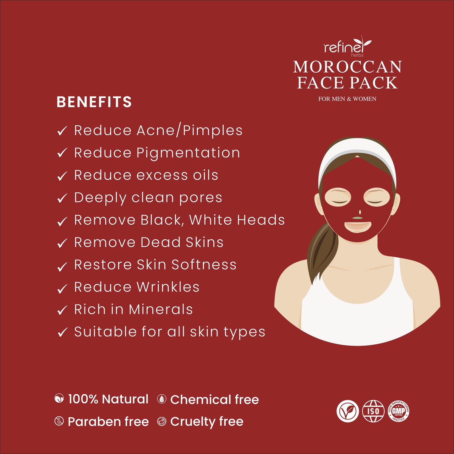 Moroccan Clay Face Pack | 100% Natural