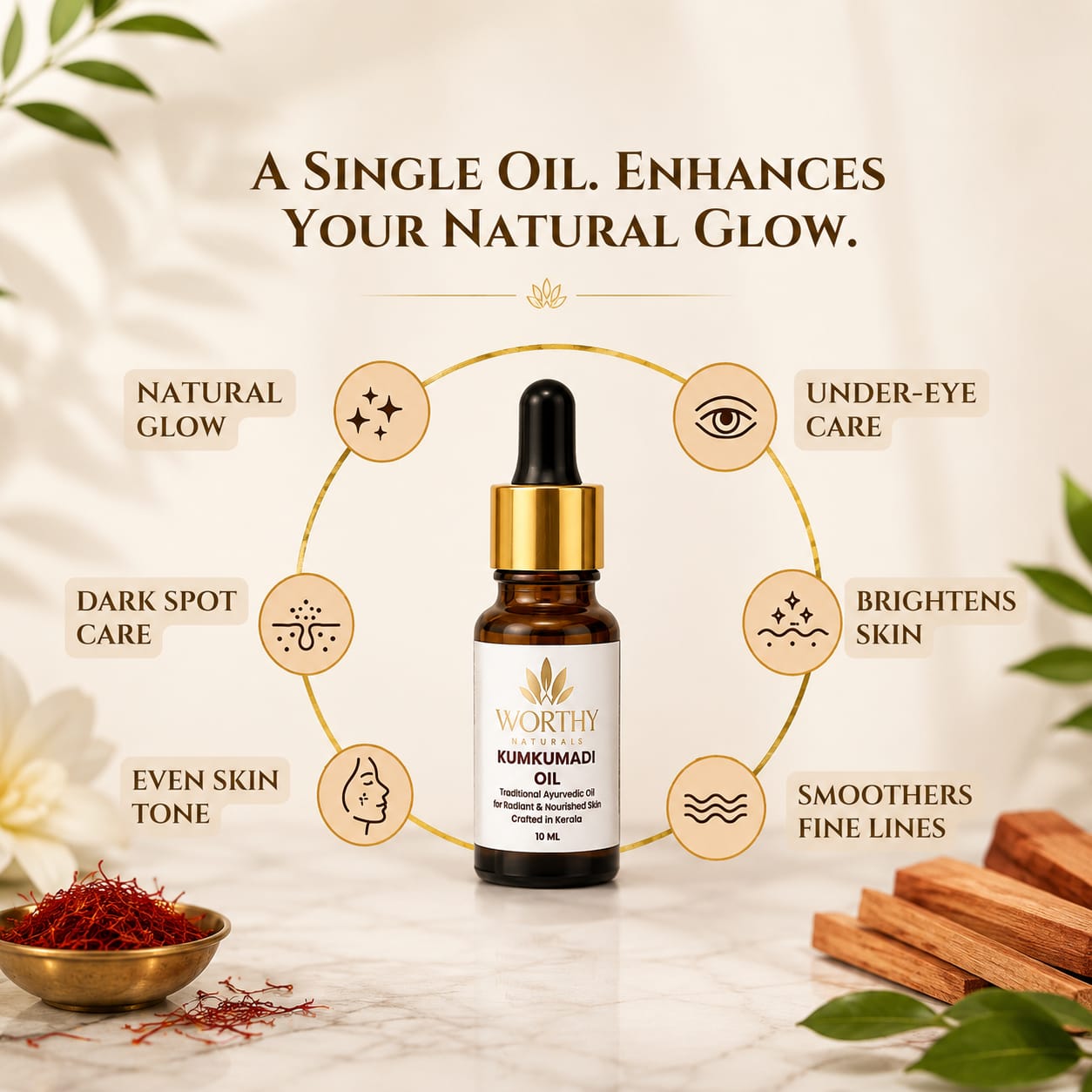 Kumkumadi Oil - Ayurvedic Saffron Face Oil